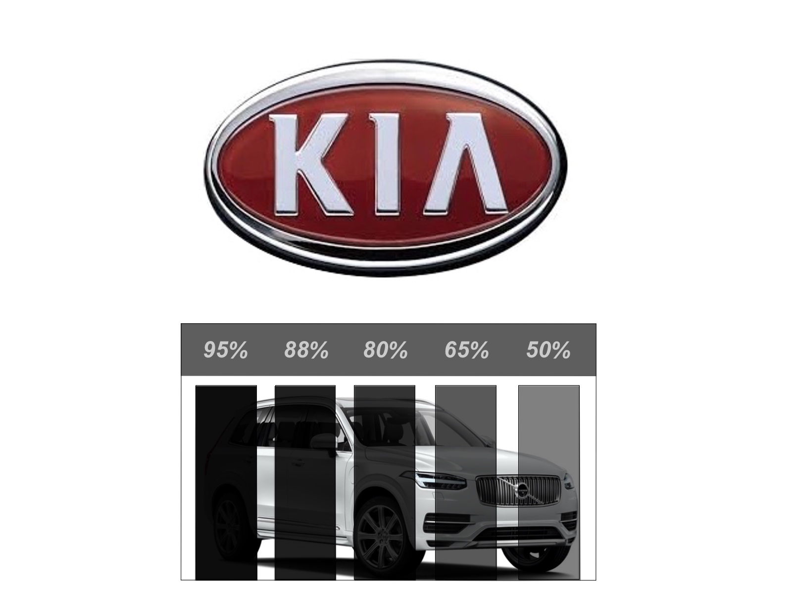 AutoTech Precut Window Tint Film For 2018-2019 Kia Rio Sedan - 20% VLT, All Side Windows & Rear Windshield Kit